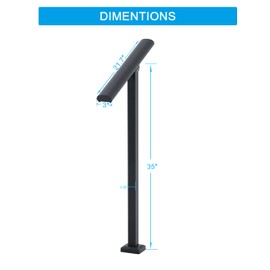 PICESA 1 Step Handrail for Outdoor Steps, Premium Aluminum Alloy Railing Set, Porch Railing Kit,Free Installation Kits Included, Used Under Harsh Weather Conditions,Rust Free, for 1 Step.