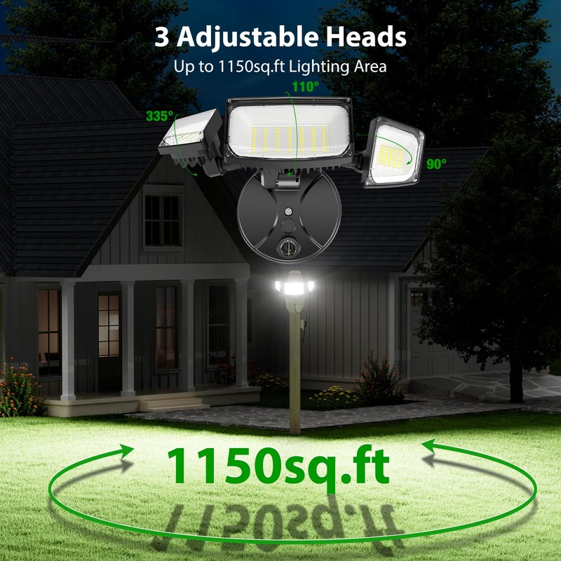 iMaihom Dusk to Dawn Outdoor Lighting, Plug in Flood Light,