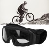 Tactics DustProof Protective Glasses Impact Resistant AntiExplosion Military Goggles(Black Frame