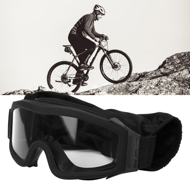 Tactics DustProof Protective Glasses Impact Resistant AntiExplosion Military Goggles(Black Frame