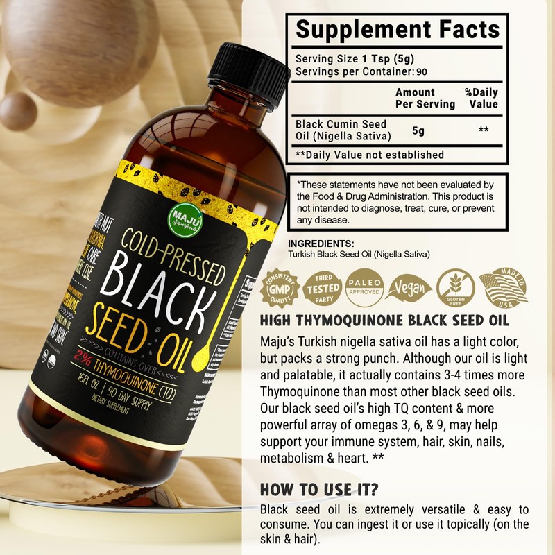 Maju Superfoods Maju Superfoods Large Black Seed Oil and Oregano