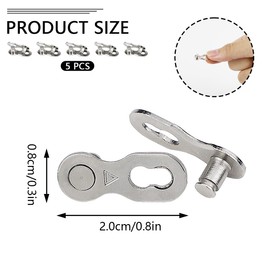 UPIQNG 5Pairs Bicycle Missing Link Bike Chain Links Bicycle Chain Connector Quick Release Bike Magic Joint Connector for 6/7/8 Speed