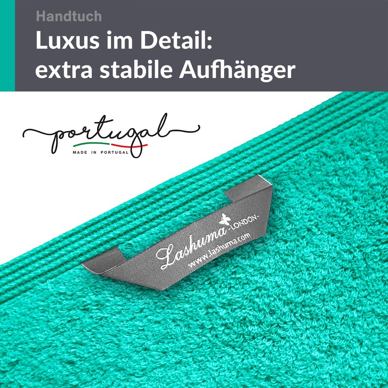 Lashuma Terry Towel Set 50 x 100 cm Sea Turquoise,