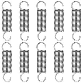 Extension Springs, 10 Pcs Tension Springs, Extended Compressed Springs, Dual Hook Heavy Duty Stainless Steel Replacement Springs for Tents, Awnings, Trampoline-2X0.47X0.06inch