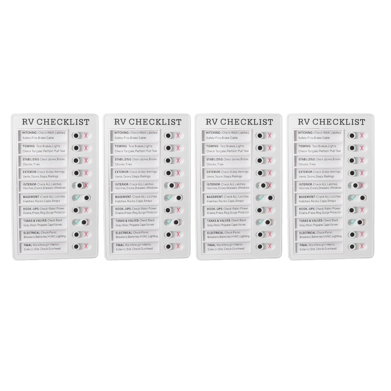 4pcs Checklist Board DIY Production Recyclable Portable Chore Checklist Detachable