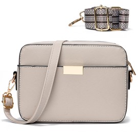 COCIFER Small Crossbody Bags for Women Vegan Leather Purses Women's Shoulder Handbags Wallet Satchel Cross Body Purse (XW Light Grey)