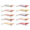 Dovhmoh 10Pcs 13.5CM 21.5G Fishing Lure Set Squid Jigs 3.5