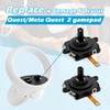 TUAKIMCE 2 Pcs Joystick Replacement Kit for Oculus/Meta Quest 2