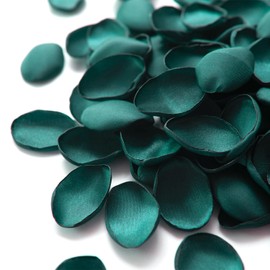 Ling's Moment 200pcs Rose Petals, Silk Flower Petals for Wedding/Aisle/Flower Girl Baskets/Table Centerpiece Décor,etc.Dark Teal