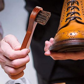 GSHLLO 3 Pcs Small Horse Hair Brushes Shoe Clean Brushes Leather Boot Care Brushes Soft Shoe Cleaning Brushes Shoes Polish Brushes Shoe Polish Applicator for Bag