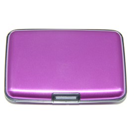Latest Aluminum RFID Blocking Credit Card Holder for Men & Women - (Purple)