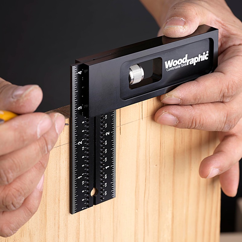 Woodraphic 12 Inch Right Square – CNC Aluminum Layout and