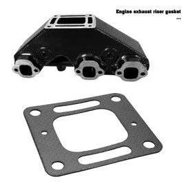 YINETTECH 1 x exhaust riser seal for Mercruiser 18-0897 27-863724 27-860233 27-41813 compatible with Mercruiser V6 V8 5.0 5.7 7.4 grey