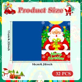 HOWAF 32 Pack Mini Christmas Greeting Cards & Envelopes, Merry Christmas Small Note Cards for Classroom Home Office, Assorted Merry Christmas Gift Cards for Xmas Gift Winter Holiday Thank You Cards,