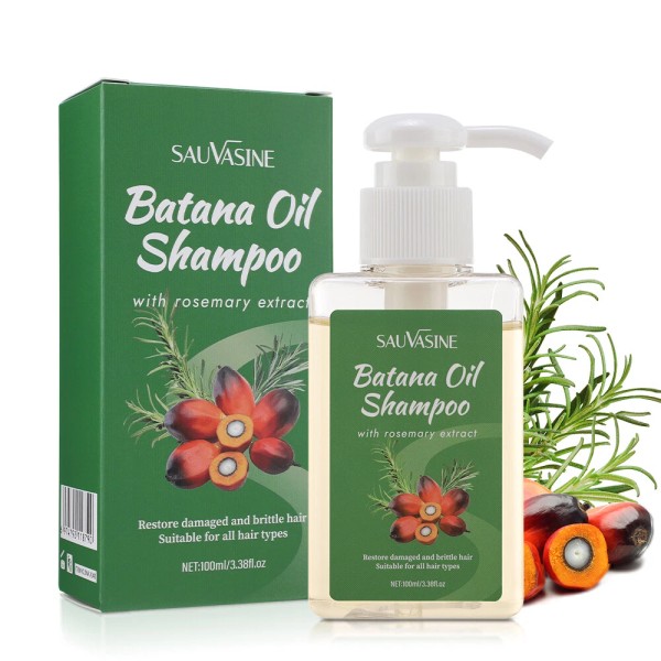 SAUVASINE 100ml Batana Oil Shampoo for Hair Growth with Rosemary