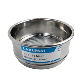 LABLPSAI 16 Mesh Lab Sieves 4" Diameter 304 Stainless Steel Wire Cloth Test Sieve for Industrial Laboratory Home