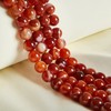 45 abalorio de ágata de rayas rojas naturales de 8