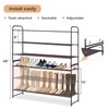 MISSLO Long 3 Tier Shoe Rack for Closet Shoe Organizer