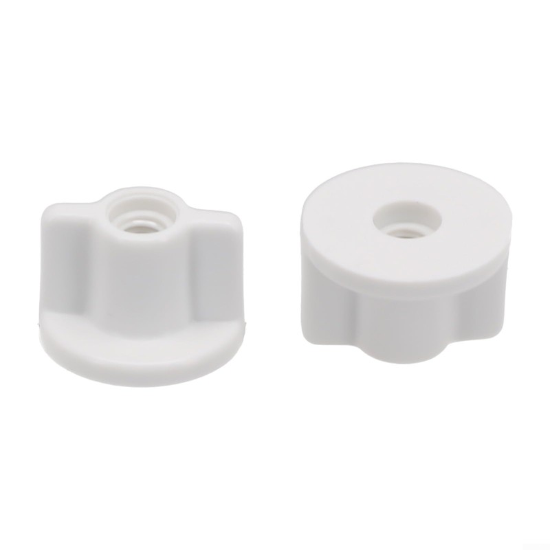 2 x RELIABLE 6MM TOILET LID SCREW NUTS - WHITE