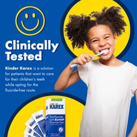 Kinder Karex Hydroxyapatite Kids Toddler Toothpaste I Fluoride Free I Clinically Tested I 2.3 oz (Pack of 3)