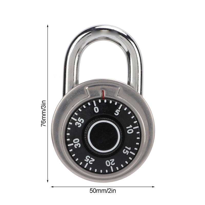 Dial Combination Lock Heat Treatment Hardened Steel Security Waterproof for