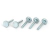 sourcing map Knurled Head Flat Full Thread Thumb Screws Fastener
