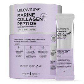 Dr LeWinn's Marine Collagen Peptide+ Inner Beauty Berry Flavour Powder 30 x 6g Sachets