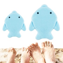 Blublu Park 2Pcs Sand Remover for Beach, Sandscreen, Powder Pouches Sand Removal Bag, Baby Beach Essentials for Vacation,Skin-Friendly, Beach Accessories, Must Haves, Gifts for Family (Dolphins)