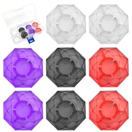 Musiin Guitar effect pedal foot switch top cover,Eight-pack multi-color diamond style foot spike cap protective cap, suitable for guitar effect pedal protective cap(Style1)