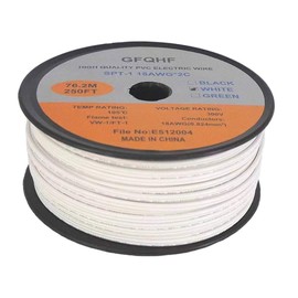 GFQHF UL Listed 250FT SPT-1 Electrical Wire,18/2 Zip Cord Wire,Work with SPT-1 Vampire Plug(250, SPT-1 White)