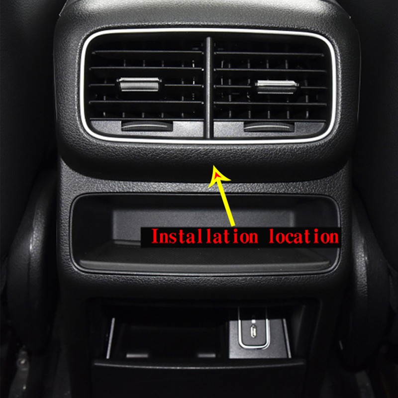 3pcs Rear Air Vent Trim ABS Without Cup Holder Replacement