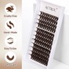 Brown Cluster Lash Extensions 120Pcs 30D 12-16mm Mixed 30D-50D Individual