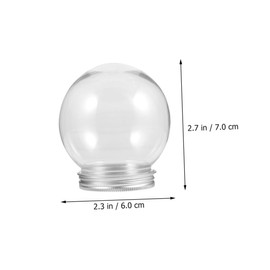 BUGUUYO Snow Globe Pack of 10 Mini DIY Snow Globes for Adults Unique Fillable Plastic Balls Plastic Snow Globes Compact Plastic