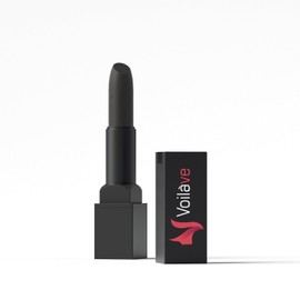VoilaVe Deep Black Lipstick | Long Lasting Color | Creamy Texture Lipstick | 0.11 oz