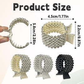 3 Pieces Hair Clips, Claw Clips for High Ponytail, Hair Clips for Women, Hair Accessories for Women, Glitter Hair Clips, Diamond Hair Clips for Women, Hair Claw Clips