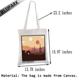 LEVLO Movie Fans Travel Tote Bag Movie Inspired Gift Sunset Travel Shopping Bag Science Fiction Themed Gift (Sunset)