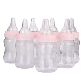 Tinksky Baby Shower Dummy Bottle Candy Box Mini Candy Bottle Baby Shower Gift Box, 12 Pieces (Pink)