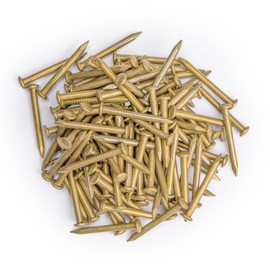 Hardware Philosophy Pure Brass Nails, 0.8 Inch, Bag of 100 - Architectural, Interior Design, Doors, Furniture Cabinet Customization Hardware