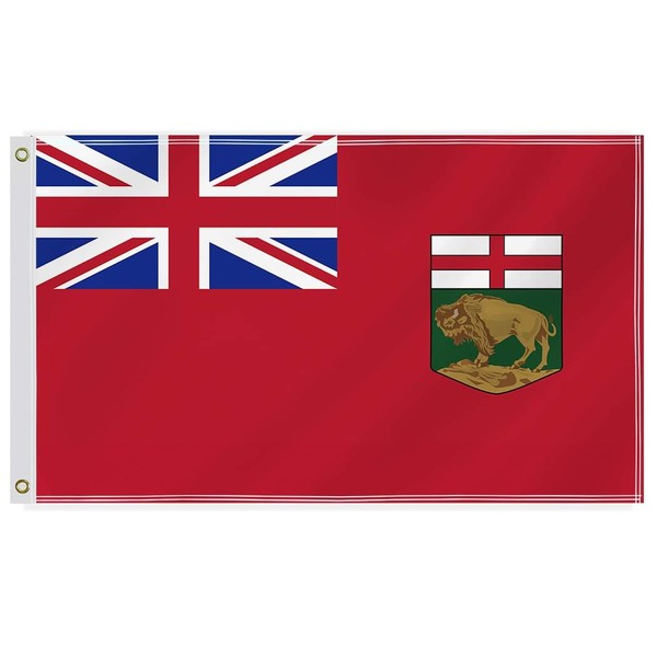 3×5 FT Manitoba Flag,Large Canada Manitobian Province Decor,Double Side Digital