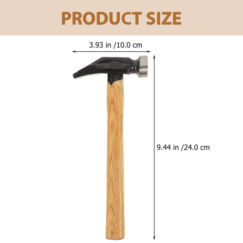 Tofficu Shoe Repair Hammer with Comfortable Grip Durable Handle Tack