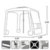 AMMSUN Beach Cabana, 6.2'×6.2' Beach Canopy, Easy Set up and
