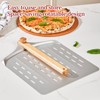 ROCKSHEAT 15x12 Inch Pizza Stone & 12 Inch Rotatable Pizza