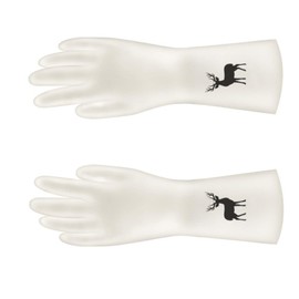 Dishwasher Gloves, Waterproof Rubber Kitchen Gloves for Home (S)