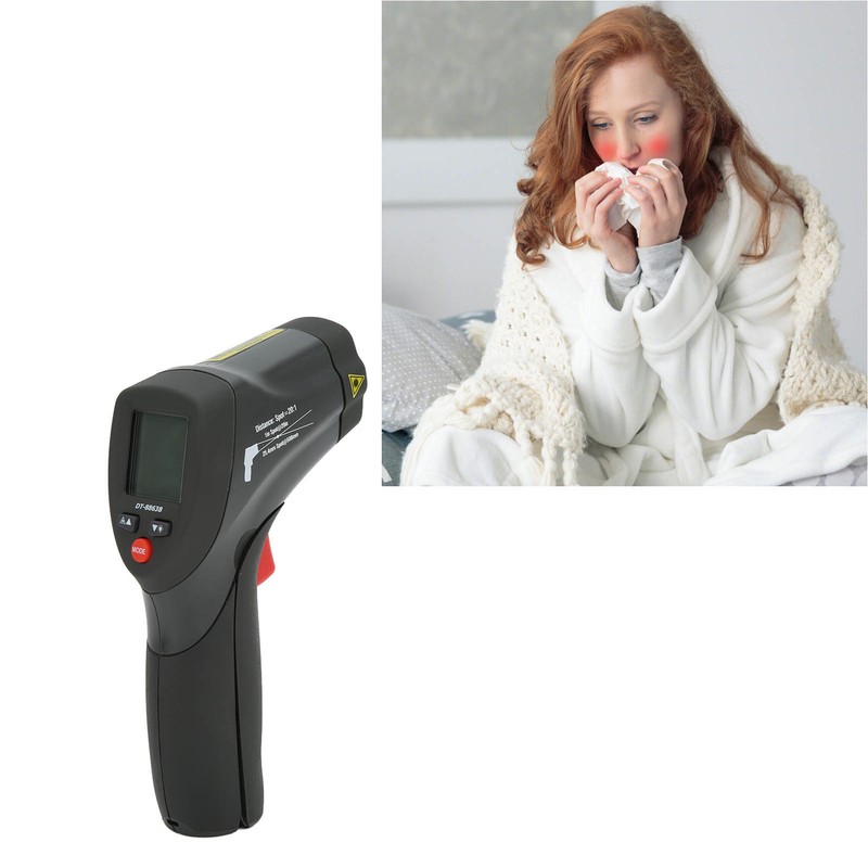 DT‑8863B Dual Lasers Infrared Thermometer Handheld Industrial Electronic Temperature Tester