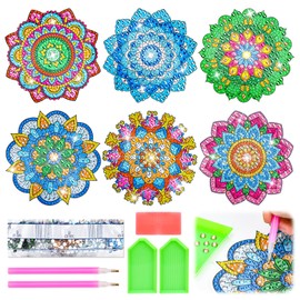 Art and Craft for Kids Aged 6-9: Birthday Presents for 7 8 Year Old Kids Art Craft Kits, 6 7 8 9 Year Old Boys Girls Gift Ideas Mandalas Window Diamond stickers Art (multicolored)