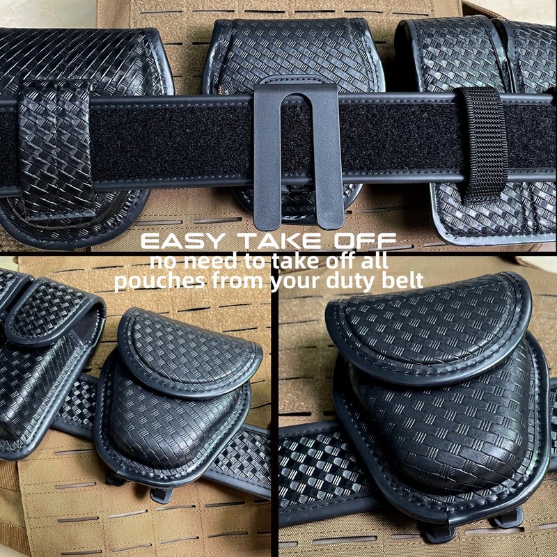 ROCOTACTICAL Hidden Snap Single handcuff case w/360 Degree Rotating Belt
