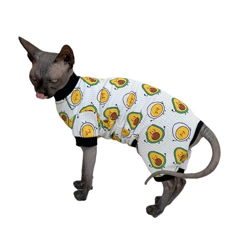 Sphynx Cat Four Leg Cotton Pajamas Elastic Pet Clothes for