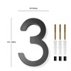 TKway 6 Inch Black Modern House Numbers for Outside -