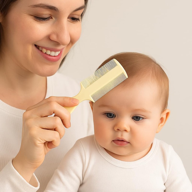 Vakly Fine Tooth Baby Comb [3 Pack] – Double-Sided Infant