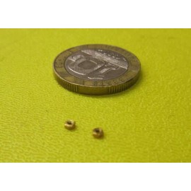 Basic Brass Machine Screw Hex Nut, RH, 000-120 x .036" Height. -10Pcs